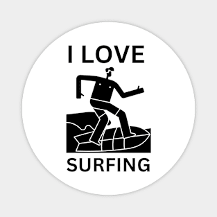 I Love Surfing Magnet